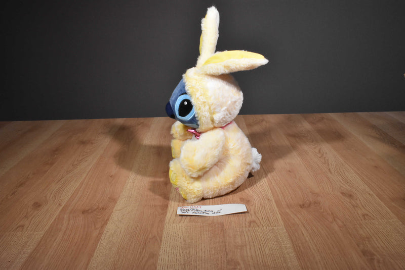 Disney Store Stitch in Yellow Bunny Rabbit Costume Beanbag Plush