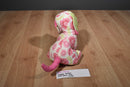 Douglas Quilted Pink and Green Flowered Puppy Dog Beanbag Plush