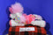 Aurora Bright Fancies Popsicle Pupsicle Pink White Poodle Dog 2014 Beanbag Plush