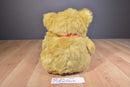TRIWEF Tan Teddy Bear With Red Bow Plush