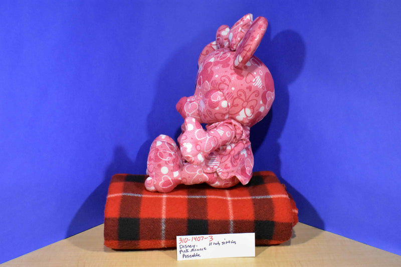 Disney Parks Minnie Mouse Pink Poseable Plush