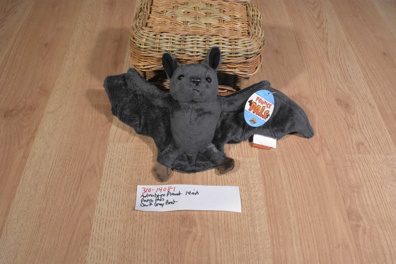 Adventure Planet Pounce Pals Grey Bat Beanbag Plush