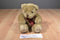 Aurora Brown Teddy Bear With Red Bow Plush