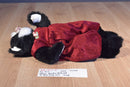 Ty Attic Ebony Black White Cat Jointed 1993 Beanbag Plush