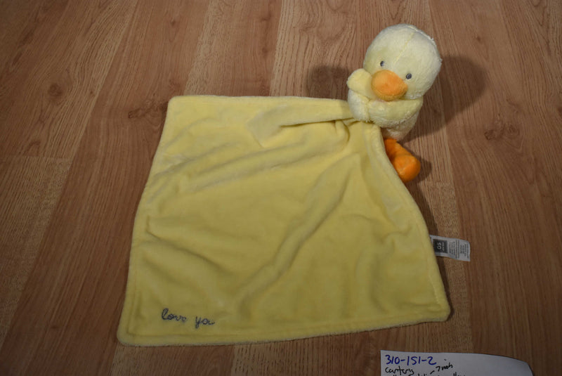 Carter's Yellow Duckling Rattle 2013 Security Blanket