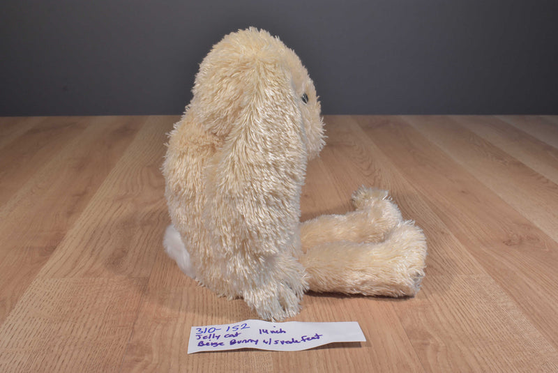 Jellycat Beige Bunny Rabbit with Suede Feet Beanbag Plush