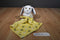 Little Beginnings White Bunny With Spots Plush Security Blanket
