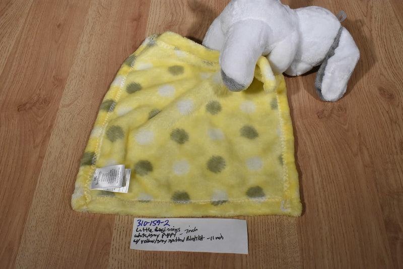 Little Beginnings White Bunny With Spots Plush Security Blanket