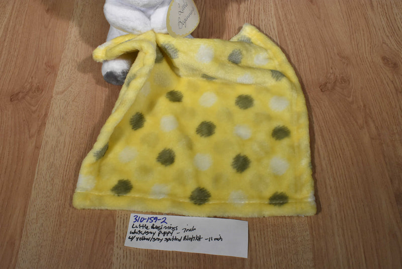 Little Beginnings White Bunny With Spots Plush Security Blanket