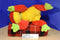 Ty Pillow Pals Ribbit Red Yellow Blue and Green Frog 1998 Plush