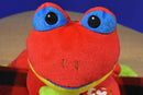 Ty Pillow Pals Ribbit Red Yellow Blue and Green Frog 1998 Plush
