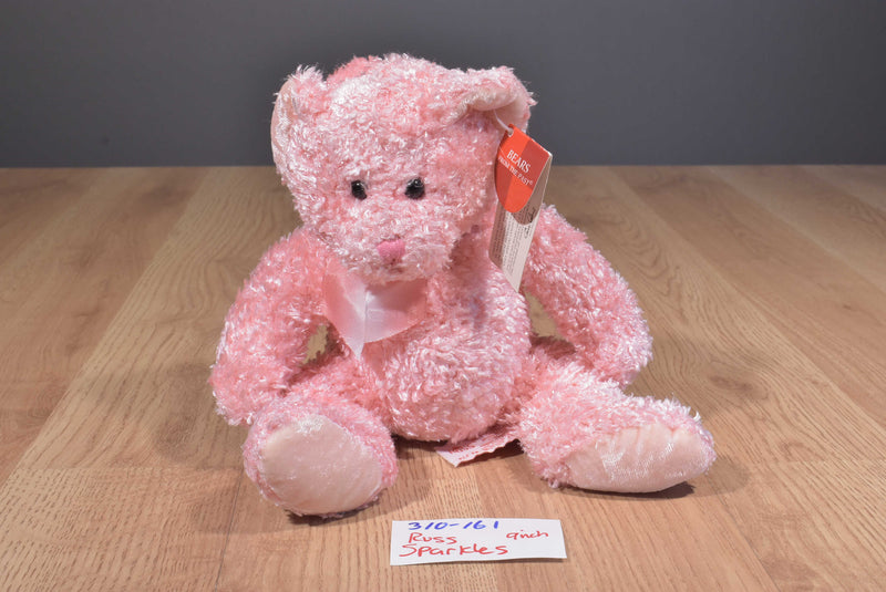 Russ Bears From The Past Sparkles Pink Bear Beanbag Plush