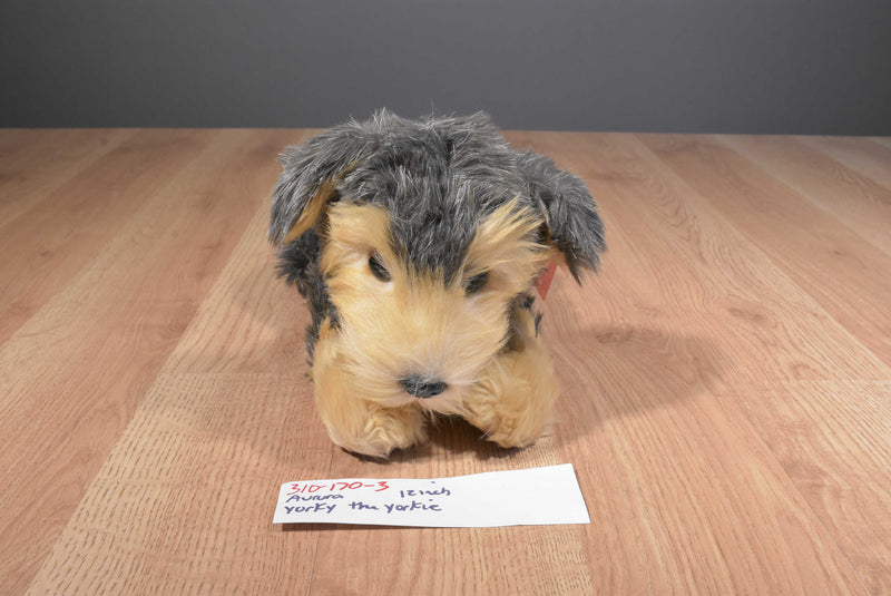 Aurora Flopsies Yorky the Grey and Tan Yorkie Yorkshire Terrier Beanbag Plush