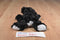Hugfun Black and White Puppy Dogs Set of 2 Beanbag Plushes