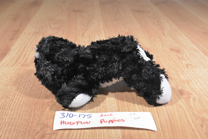 Hugfun Black and White Puppy Dogs Set of 2 Beanbag Plushes