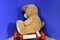 Animal Adventure Tan Brown Dog Big Pink Heart Feet 2018 Plush