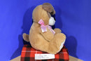 Animal Adventure Tan Brown Dog Big Pink Heart Feet 2018 Plush
