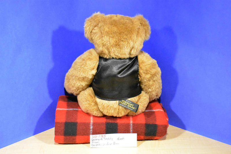 Vermont Teddy Bear Brown Gangster of Love Plush
