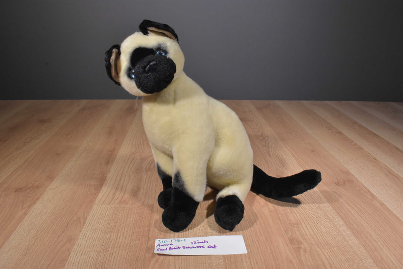 A&A Siamese Sitting Cat Plush