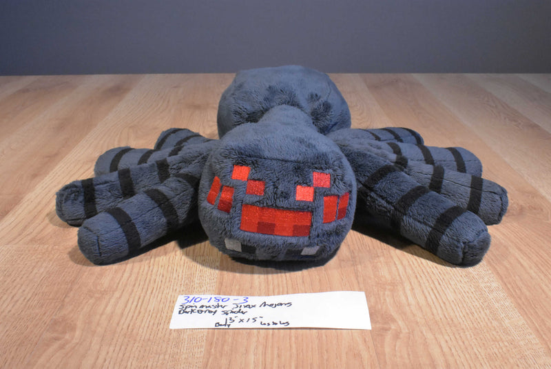 Spin Master Minecraft Dark Grey Spider Plush