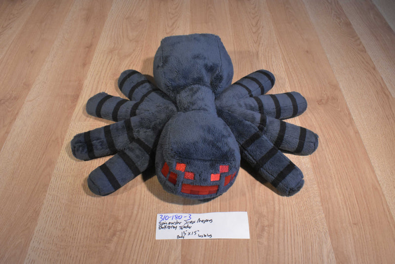 Spin Master Minecraft Dark Grey Spider Plush
