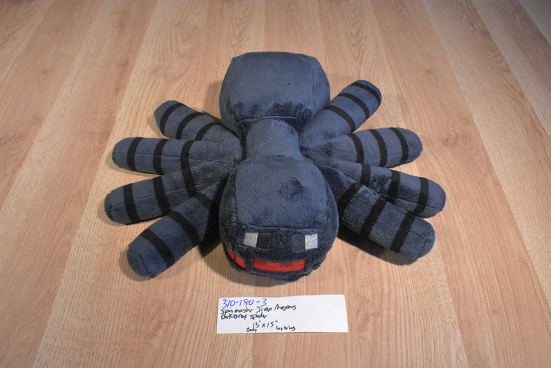 Spin Master Minecraft Dark Grey Spider Plush