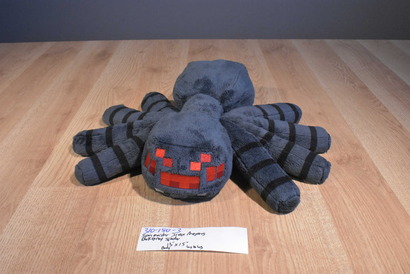 Spin Master Minecraft Dark Grey Spider Plush