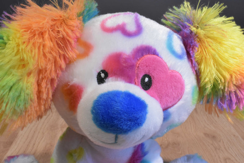Fiesta Rainbow Valentines Puppy Plush