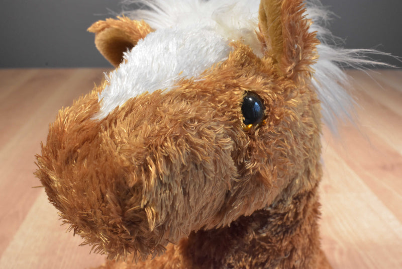 Ty Beanie Buddy Trotter Brown and White Horse Pony 2001 Beanbag Plush