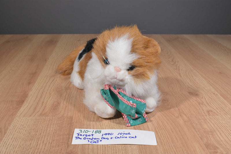 Commonwealth Rabbit Ears Production Gingham Calico Cat 1990 Plush