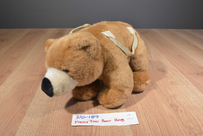 A&A Fancy Zoo Grizzly Bear Plush Bag Purse