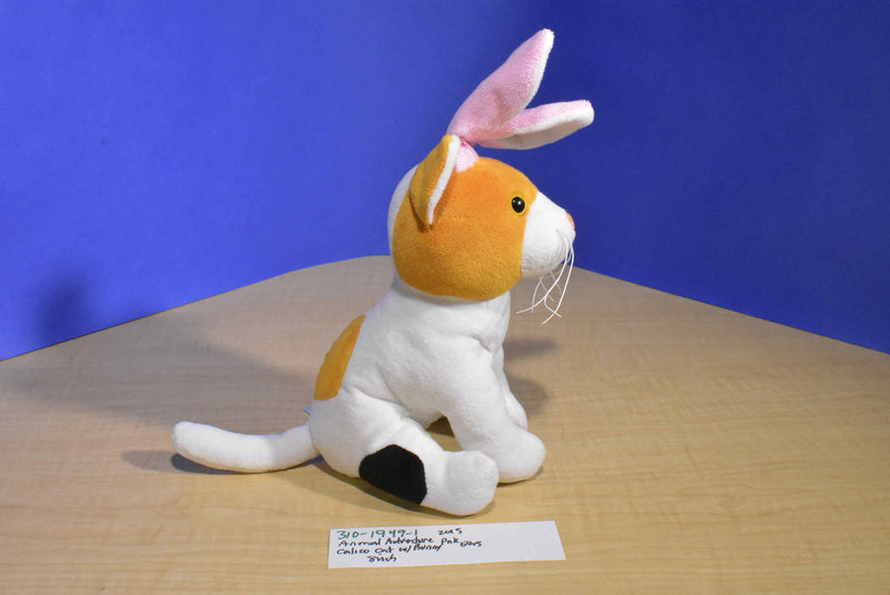 Animal Adventure Calico Cat Pink Bunny Ears 2015 Plush