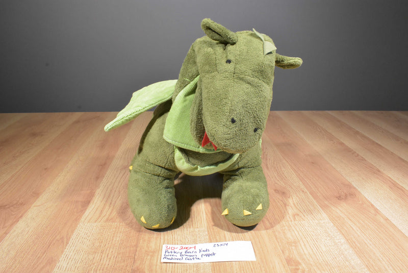 Pottery Barn Kids Green Dragon 2006 Plush Puppet