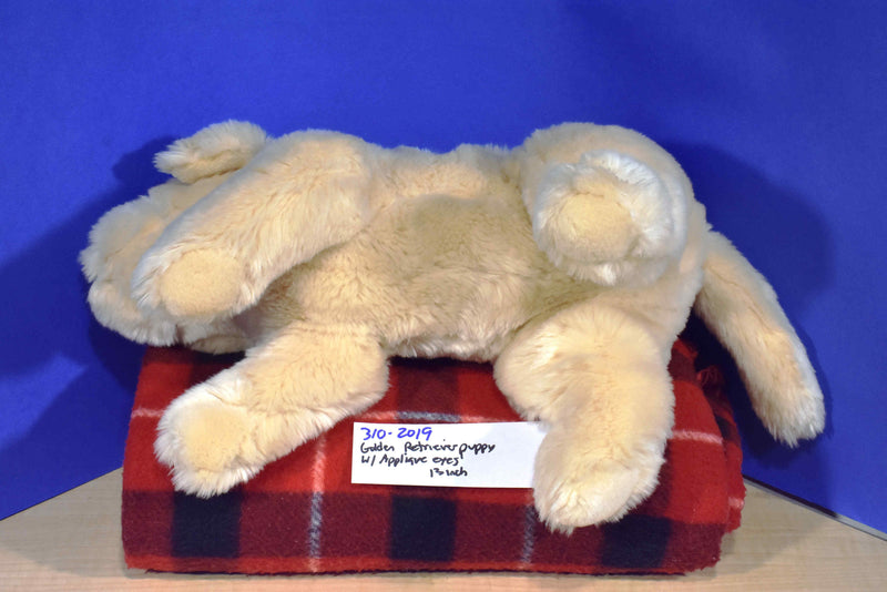Golden Retriever Puppy Dog With Embroidered Eyes Plush
