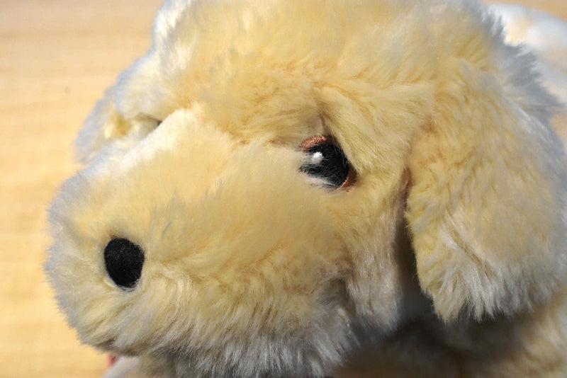 Golden Retriever Puppy Dog With Embroidered Eyes Plush