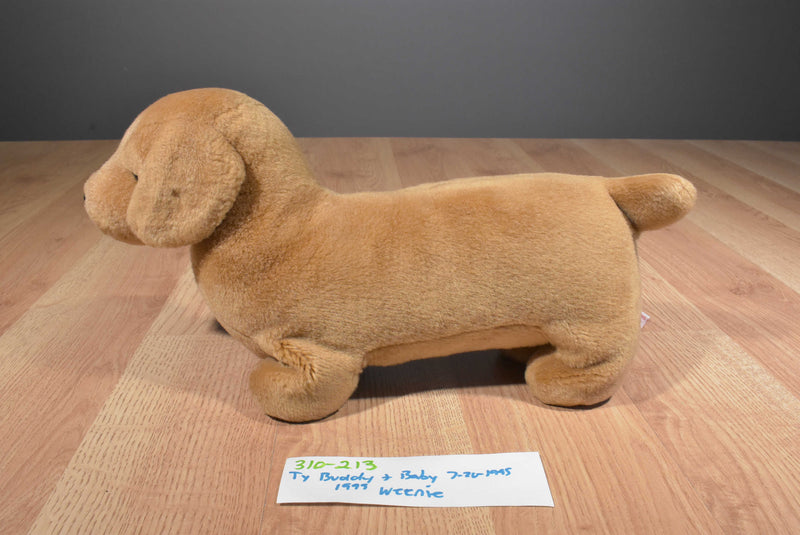 Ty Beanie Buddy 1999 and Baby 1995 Weenie Dachshund Beanbag Plushes