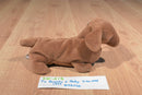 Ty Beanie Buddy 1999 and Baby 1995 Weenie Dachshund Beanbag Plushes