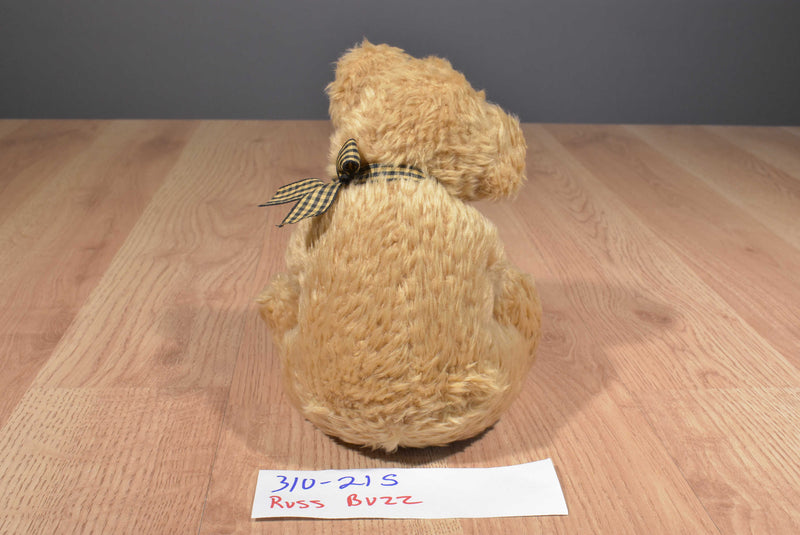 Russ Buzz Tan Bear With Bee Beanbag Plush