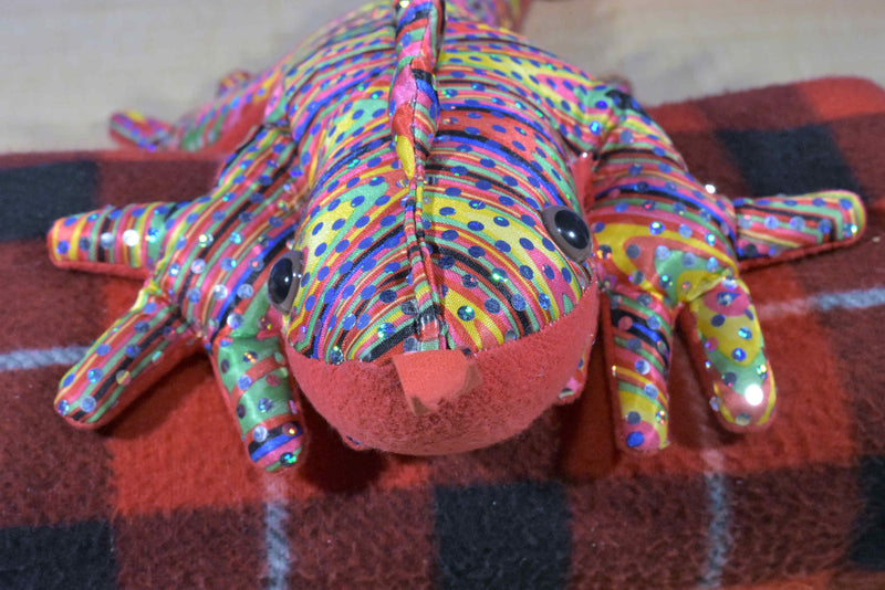 Multicolored Sequin Iguana Lizard Beanbag Plush
