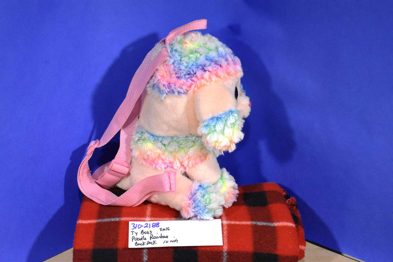 Ty Gear Rainbow the Poodle 2016 Plush Backpack
