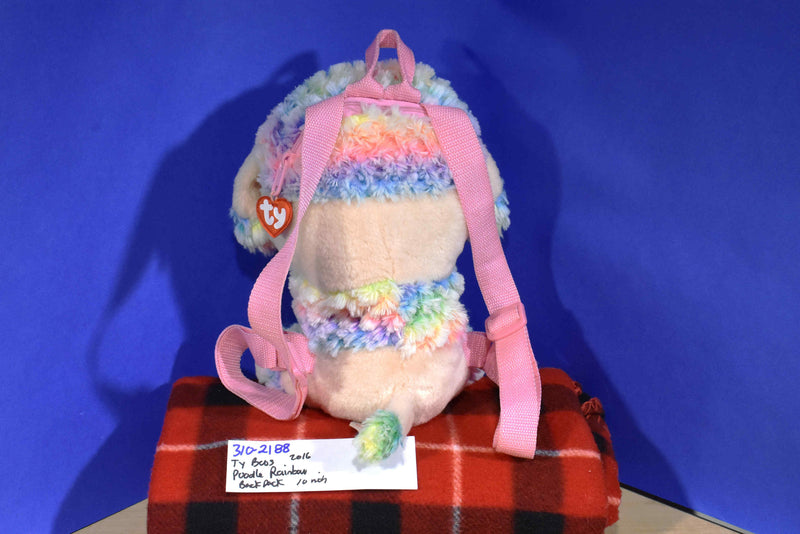 Ty Gear Rainbow the Poodle 2016 Plush Backpack