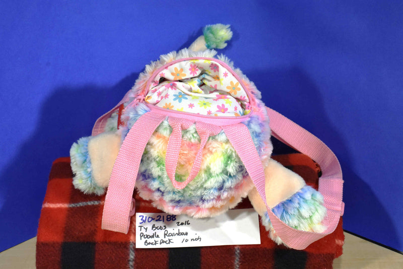 Ty Gear Rainbow the Poodle 2016 Plush Backpack