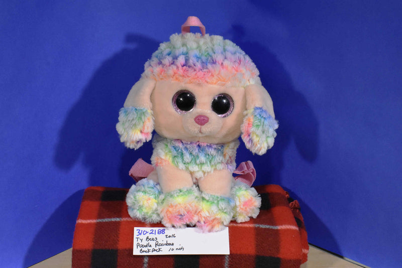 Ty Gear Rainbow the Poodle 2016 Plush Backpack