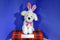Gitzy White Lab Puppy Dog with Pink Polk-a-dot Bunny Ears Plush