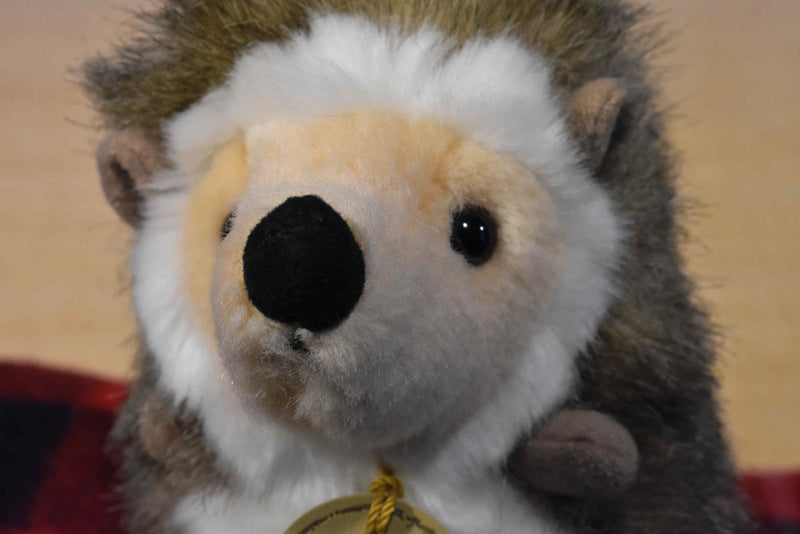 Aurora Miyoni Brown and White Hedgehog 2016 Beanbag Plush