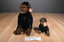 Ty Beanie Buddy 1999 and Baby 1996 Congo Gorilla Beanbag Plushes