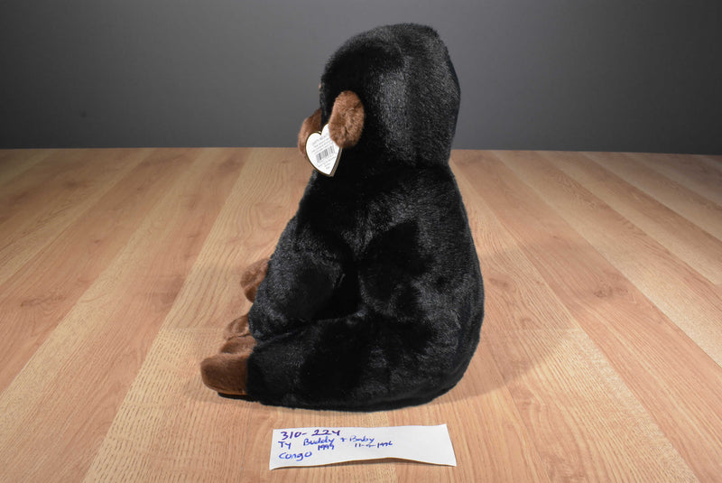 Ty Beanie Buddy 1999 and Baby 1996 Congo Gorilla Beanbag Plushes