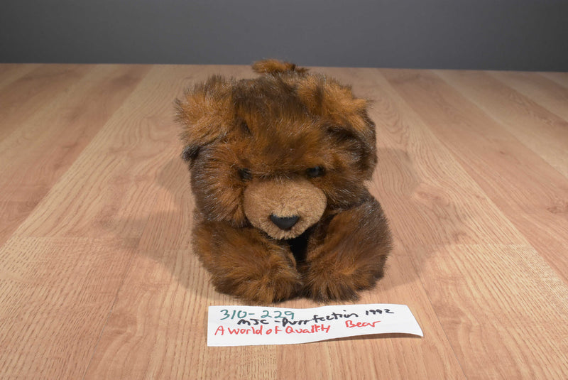 MJC Purr-fection Brown Grizzly Bear 1992 Plush