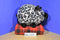 Fab NY Black and White Leopard Print Plush Piggy Bank