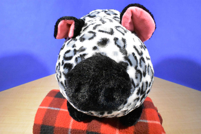 Fab NY Black and White Leopard Print Plush Piggy Bank
